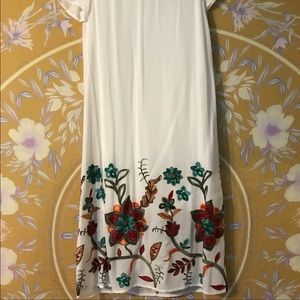 Embroidered Midi Dress
